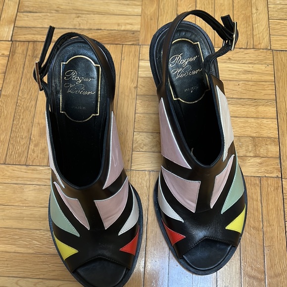 Roger Viver Bauhaus skyscraper high heels sandals, 36 1/2 - Picture 8 of 16